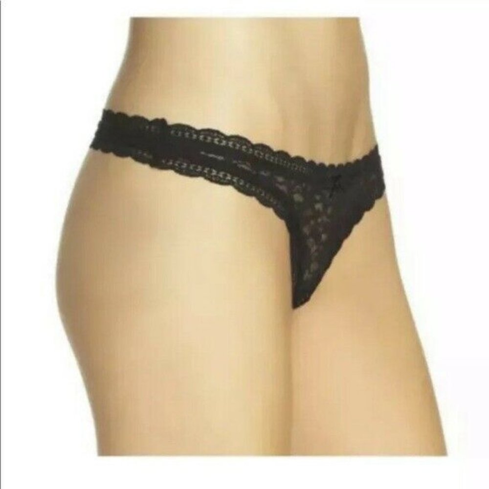 intimately free people nylon black‎ panty size M